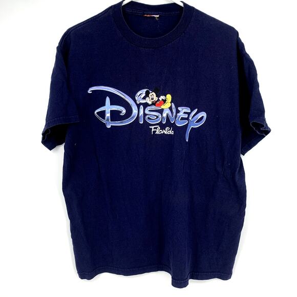 Walt Disney World Florida Embroidered Mickey Mouse Tubular T-Shirt Size Large - Picture 1 of 4